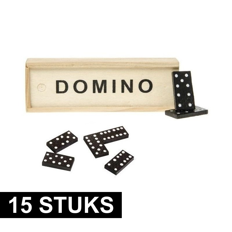 15x Gezelschapsspel domino