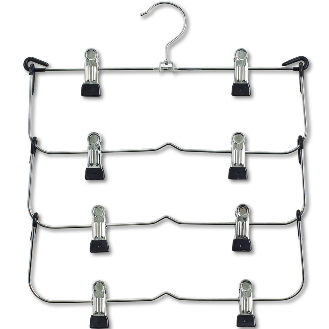 Een broekhanger/cliphanger, met verstelbare clips. de kledinghanger is geschikt voor 4 broeken en/of rokken, ...
