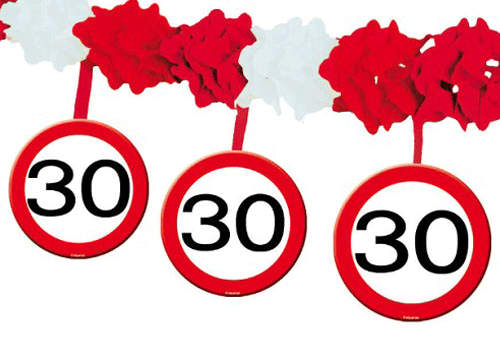 Traffic sign 30 year decoration package