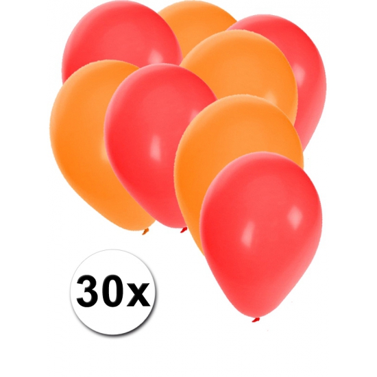 Feestartikelen Ballonnen rood/oranje