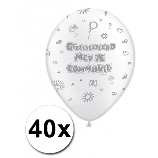 Feestartikelen Communie ballonnen 30 cm