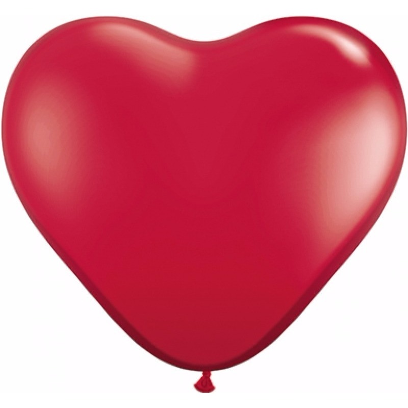 Huwelijk 75 hartjes ballonnen rood