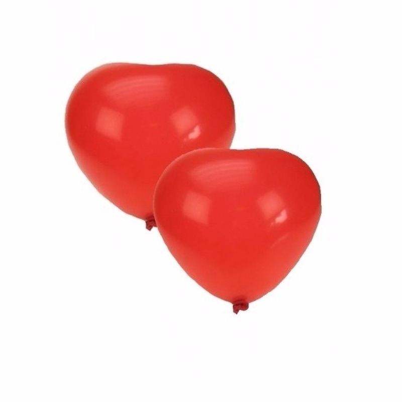 Huwelijk hartjes ballonnen rood 200 stuks