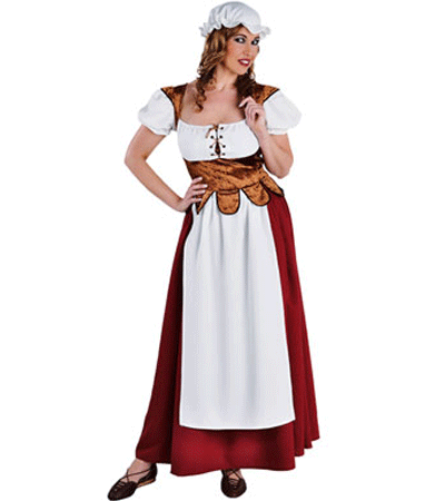 Carnavalskleding Middeleeuwse boerinnen jurk