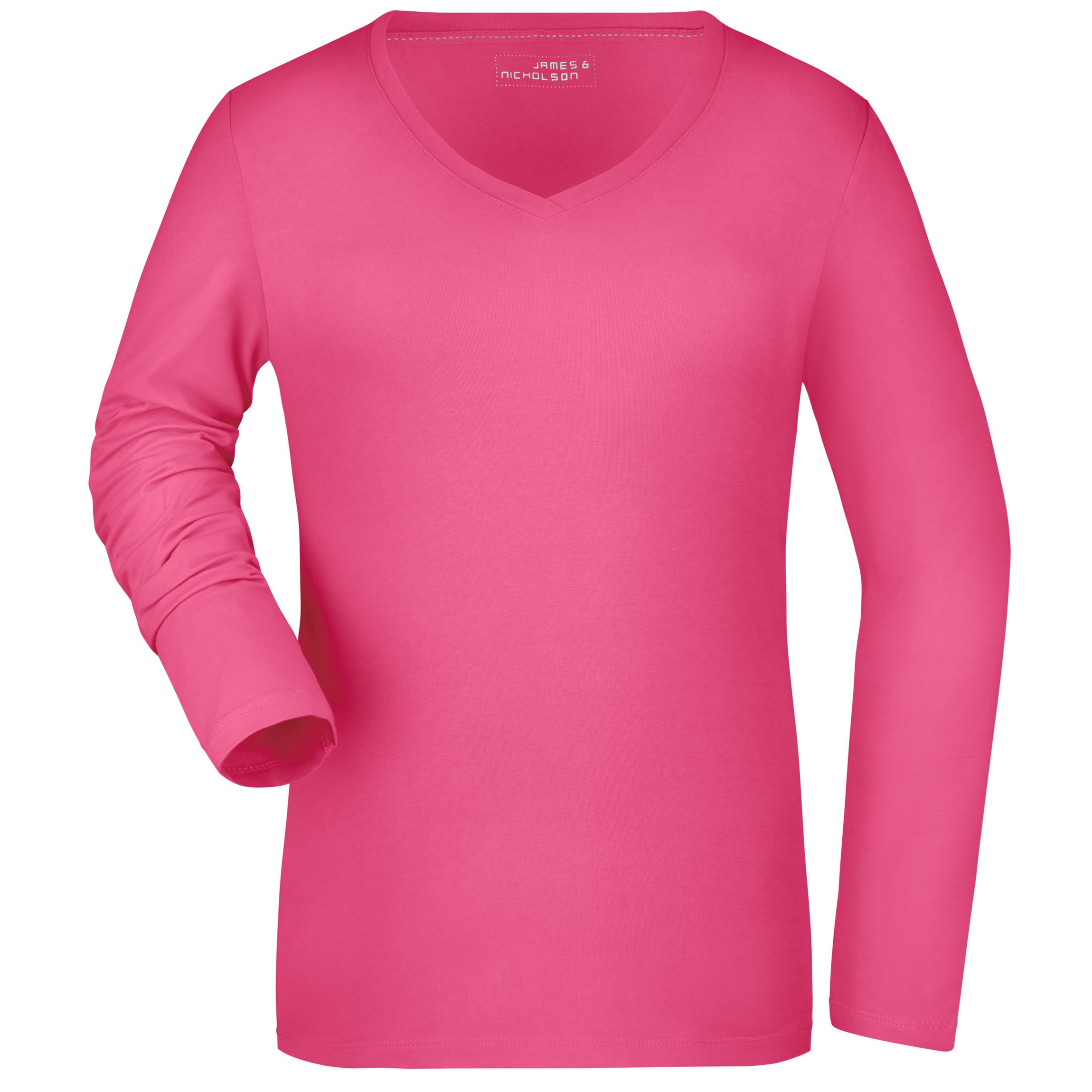 Roze dames t-shirts lange mouw stretch kopen