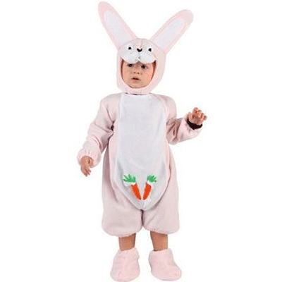 Baby kostuums roze konijn
