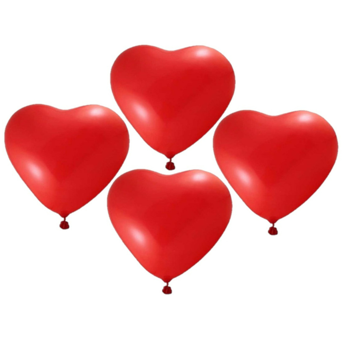 Valentijnsdag rode hartjes vorm ballonnen 24x stuks van 27 cm