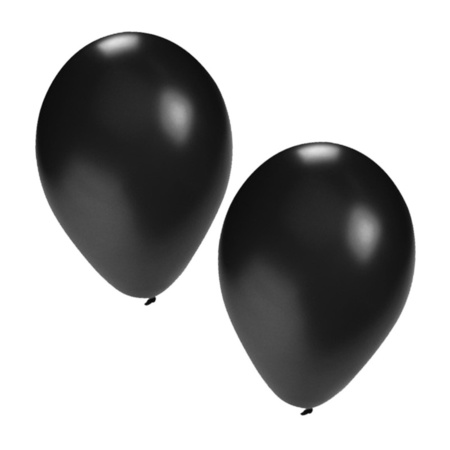 Feestartikelen zwarte ballonnen 100 st