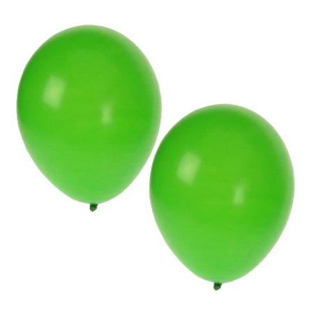 Feestartikelen Ballonnen wit/groen