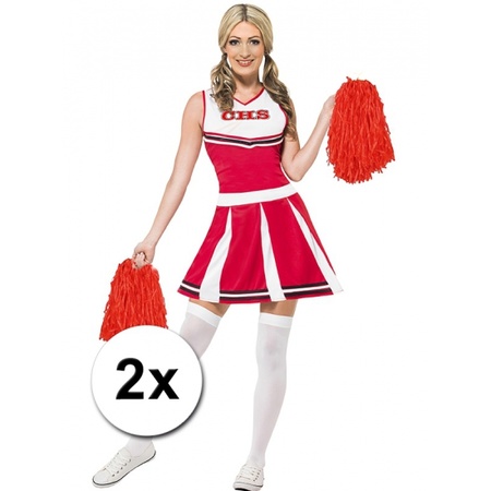 2x Cheerball red 28 cm