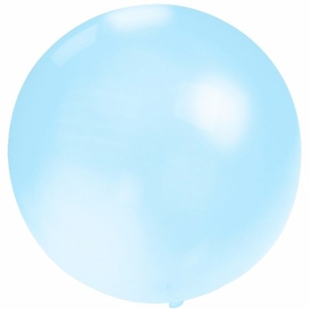 Feestartikelen 2x reuze baby blauwe ballonnen 60 cm geschikt voor lucht of helium