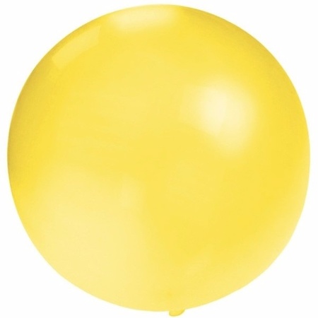 2x Feestartikelen reuze gele ballonnen 60 cm geschikt voor lucht of helium