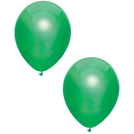 30x Dark green metallic balloons 30 cm
