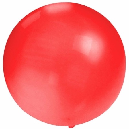 4x Feestartikelen reuze rode ballon 60 cm geschikt voor lucht of helium