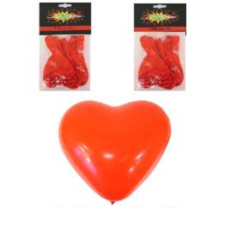 Feestartikelen 6x hartjes ballonnen rood