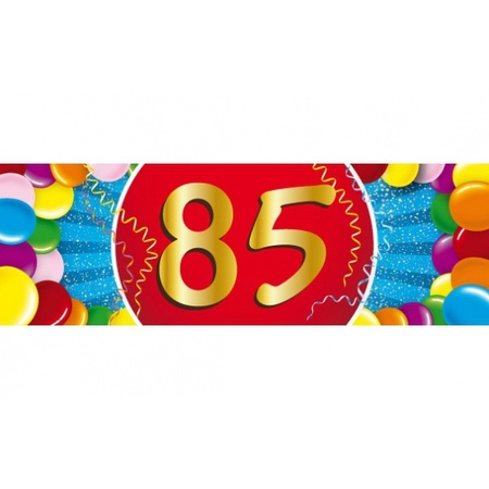 Feestartikelen Ballonnen 85 jaar van 30 cm 16 stuks + sticker