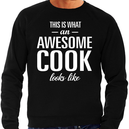 Awesome cook / kok cadeau sweater zwart heren
