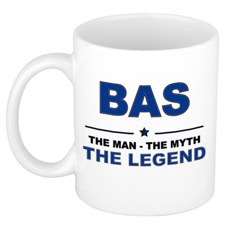 Namen koffiemok / theebeker Bas The man, The myth the legend 300 ml