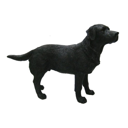 Honden Labrador beeldje zwart 14 cm