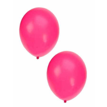 Bellatio Decorations 100x neon pink balloons 27 cm