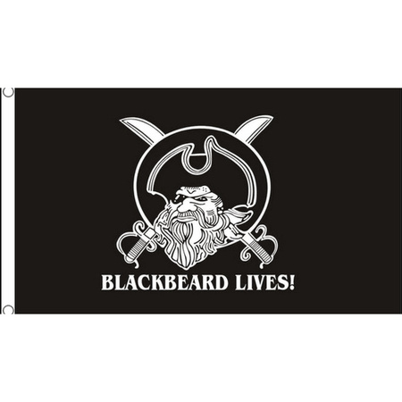 Vlag met piraten print Blackbeard