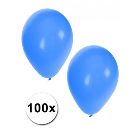 Feestartikelen Blauwe ballonnen 100 stuks