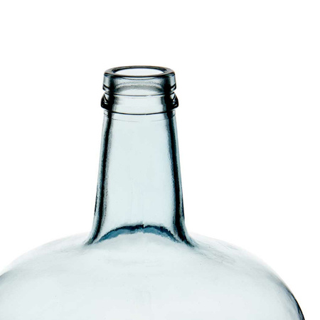 Bloemenvaas - flessen model - glas - blauw transparant - 22 x 39 cm