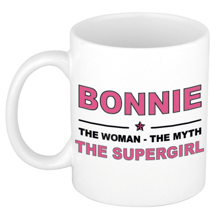Namen koffiemok / theebeker Bonnie The woman, The myth the supergirl 300 ml