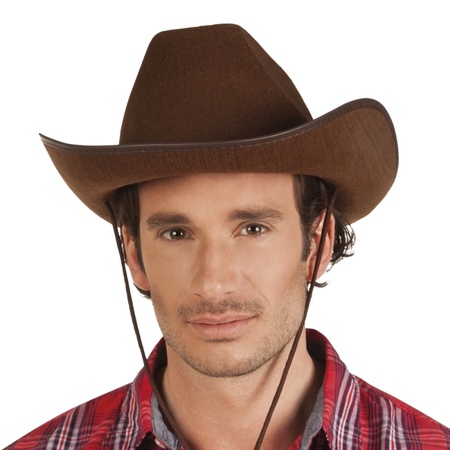 Feest bruine cowboyhoed Rodeo maat 59