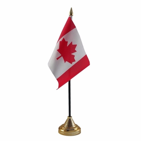 Canada table flag 10 x 15 cm with base