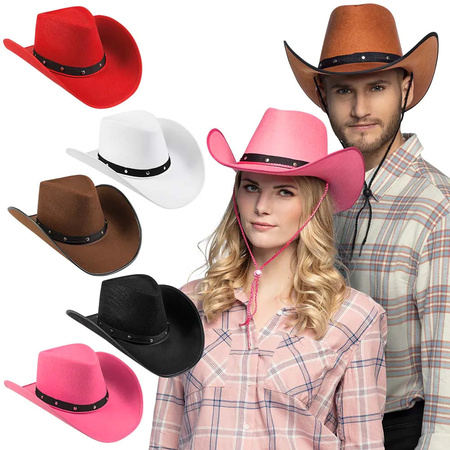 Carnaval verkleed Cowboy hoed Billy Boy - donkerbruin - volwassenen - Western thema