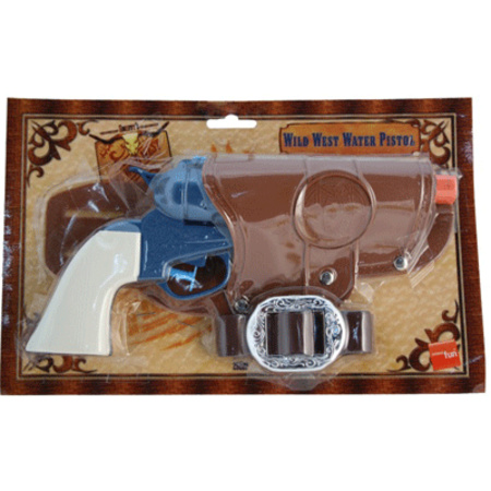 Feestartikelen Cowboy revolver blauw + holster