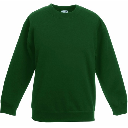Basic donkergroene trui/sweater voor jongens