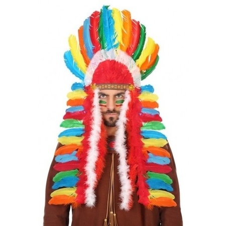 Colored Indian headpiece for men