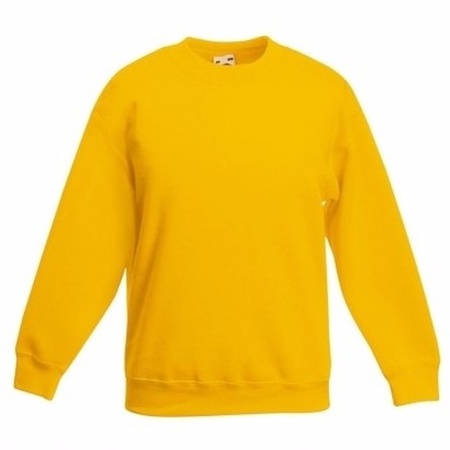 Yellow cotton blend sweater for boys