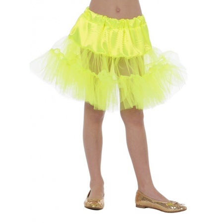 Carnavalskleding Gele petticoat voor kinderen