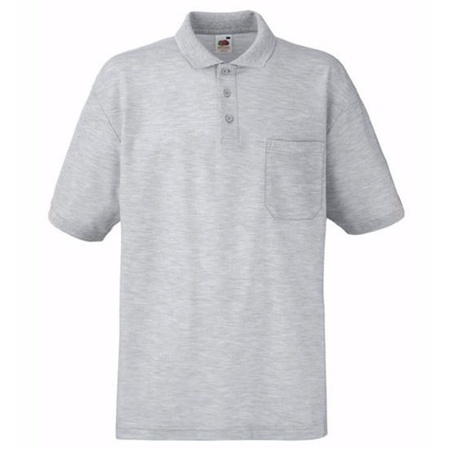 Grey short sleeve polo shirt for men