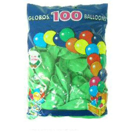 Feestartikelen Groene ballonnen 100 stuks