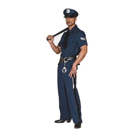 Plus size police costume for men 