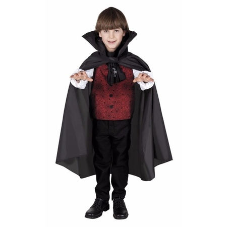 Halloween black dracula cape kid
