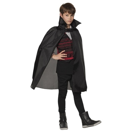 Halloween black dracula cape kid