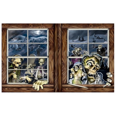 Horror scenesetter met zombies 96 x 157 cm