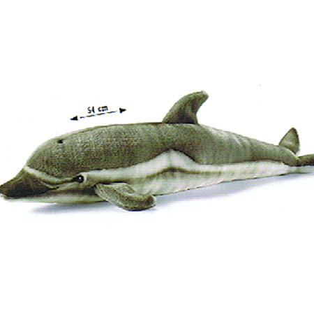 Knuffeldier Grijze dolfijn knuffel 56 cm