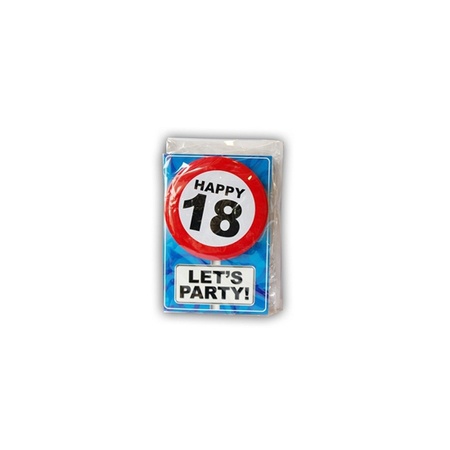 18 jaar verjaardagskaart met button