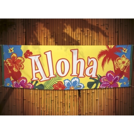 Feestartikelen Hawaii banner Aloha