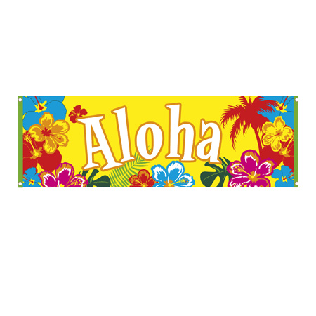 Feestartikelen Hawaii banner Aloha