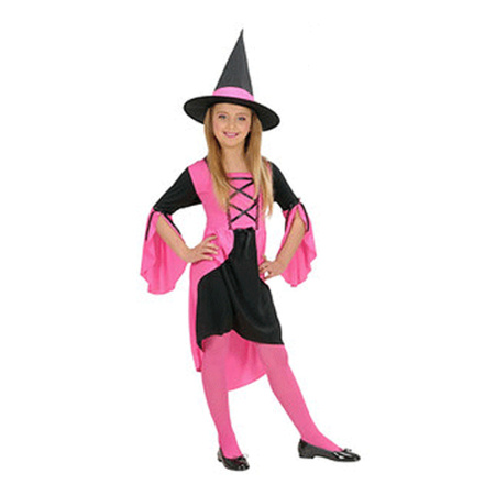 Halloween heksenjurk roze kinderen