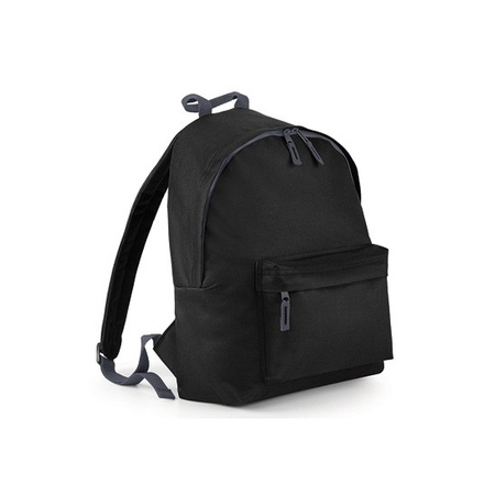 Black fashion backpack with front pocket 18 liters