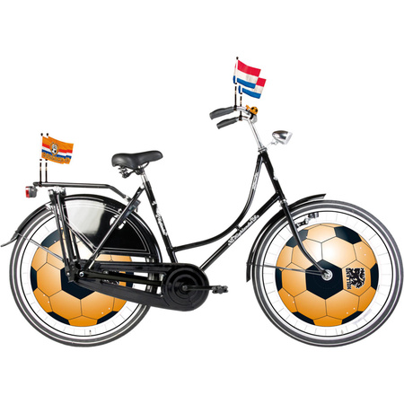 Feestartikelen Holland fietsvlag oranje met leeuw