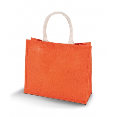 Jute orange beachbag 42 cm